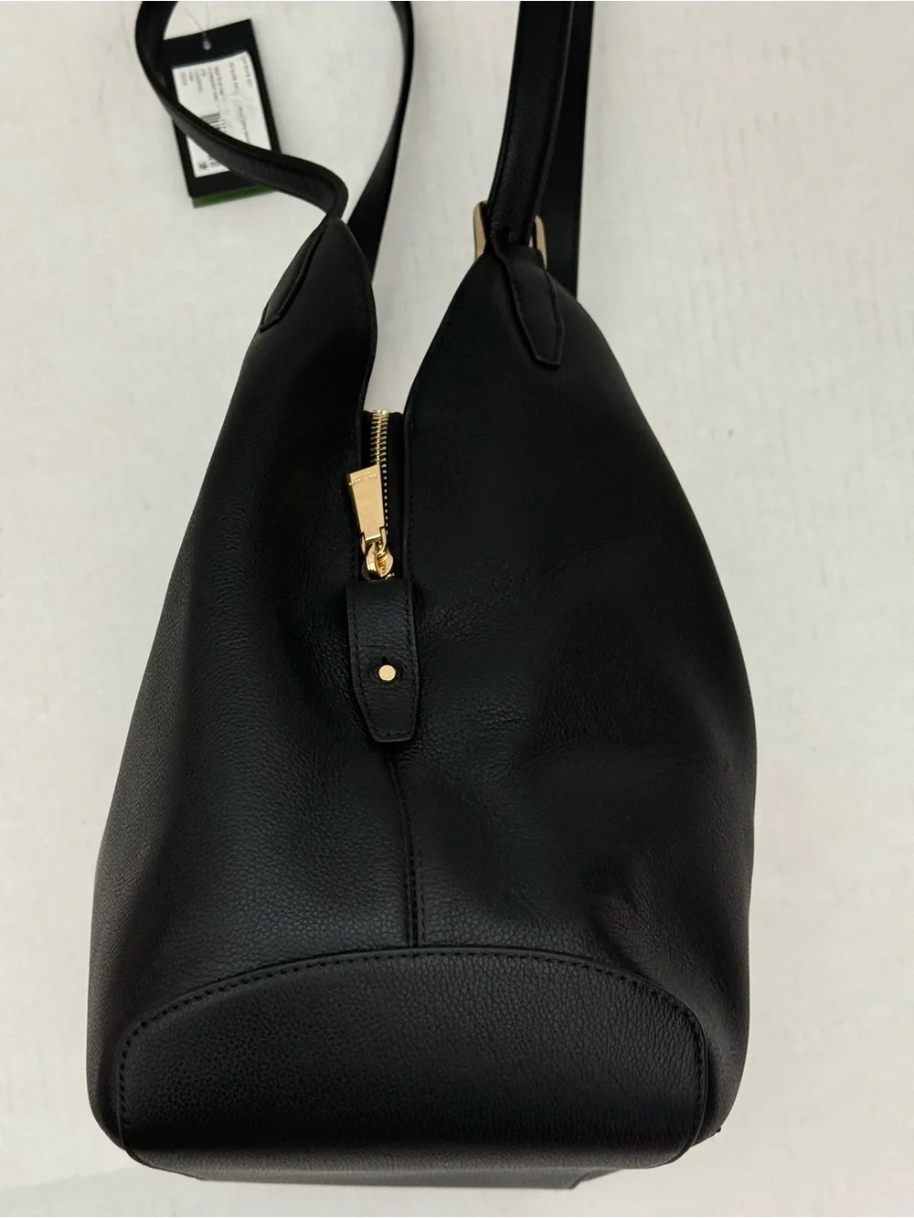 kate spade Black Pebbled Leather Large Shoulder Deco Bag NWT